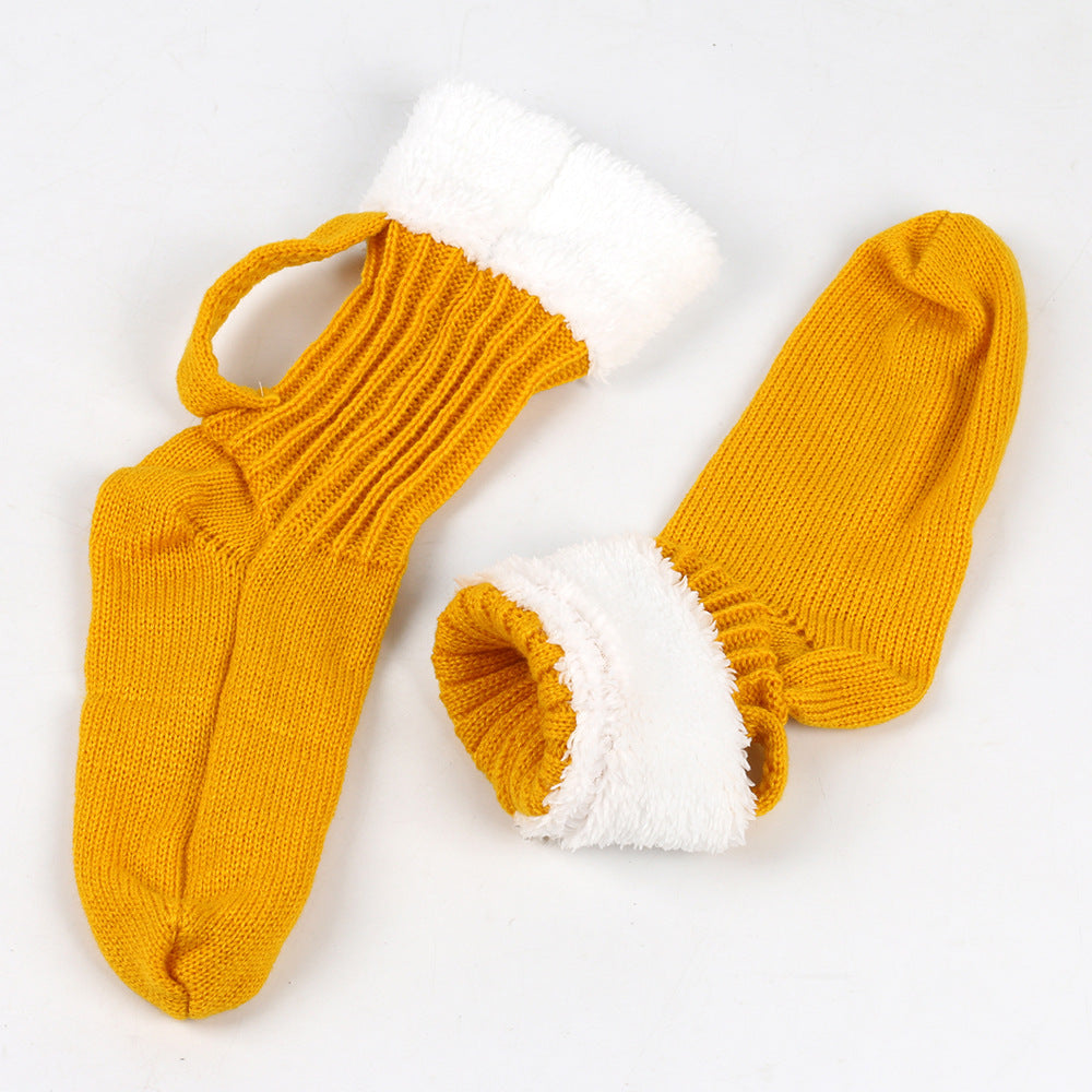 Cozy Thick Beer Mug Knit Socks – Warm Winter Floor Socks for Men & Women, Soft Mid-Tube Design, Fits EU 36–42 Sizes