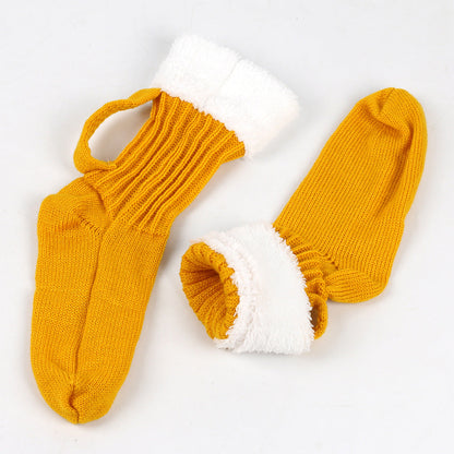 Cozy Thick Beer Mug Knit Socks – Warm Winter Floor Socks for Men & Women, Soft Mid-Tube Design, Fits EU 36–42 Sizes