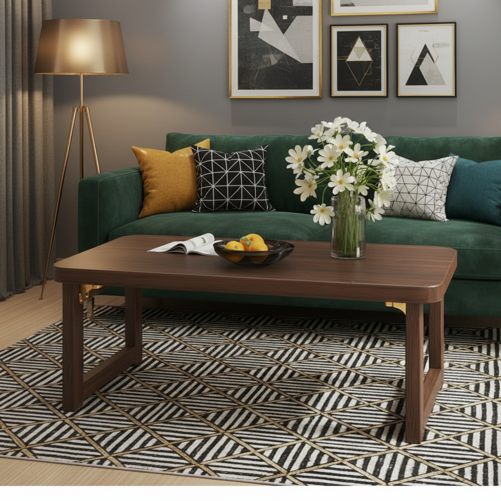 Folding End Table – Multifunction Small Side Coffee Table for Living Room, Bedroom, Balcony and Space Saving Furniture