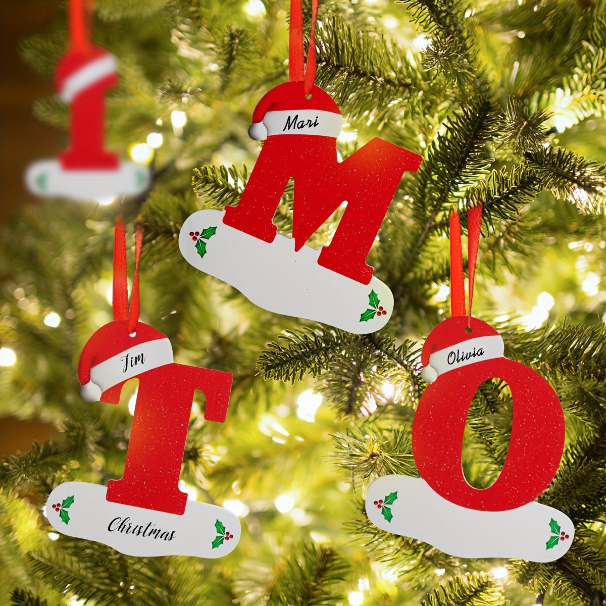 Alphabet Letter Christmas Ornaments – 26-Piece A–Z Hanging Tree Decorations for Home, Holiday Parties, Navidad & New Year 2026 Accessories