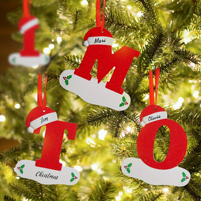 Alphabet Letter Christmas Ornaments – 26-Piece A–Z Hanging Tree Decorations for Home, Holiday Parties, Navidad & New Year 2026 Accessories