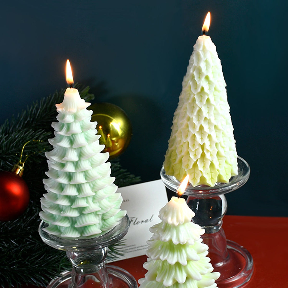 Large Christmas Tree Candle Mold – DIY Silicone Mold for Handmade Aromatherapy Candles, Resin Crafts, Holiday Parties, and Festive Decoration Projects