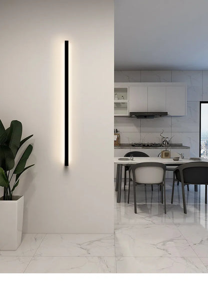Modern Minimalist LED Wall Lamp – Luxury Long Strip Light for Bedrooms, Living Rooms, Bedside Areas, Hallways and Sofa Background Lighting