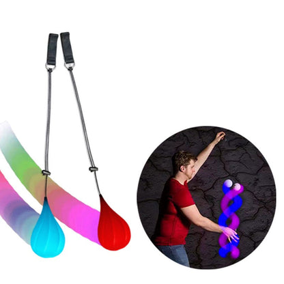 Water Droplets Luminous Ball  – Luminous Belly Dance Props for Yoga, Stage Performance, Flow Arts & Nighttime Exercise Training