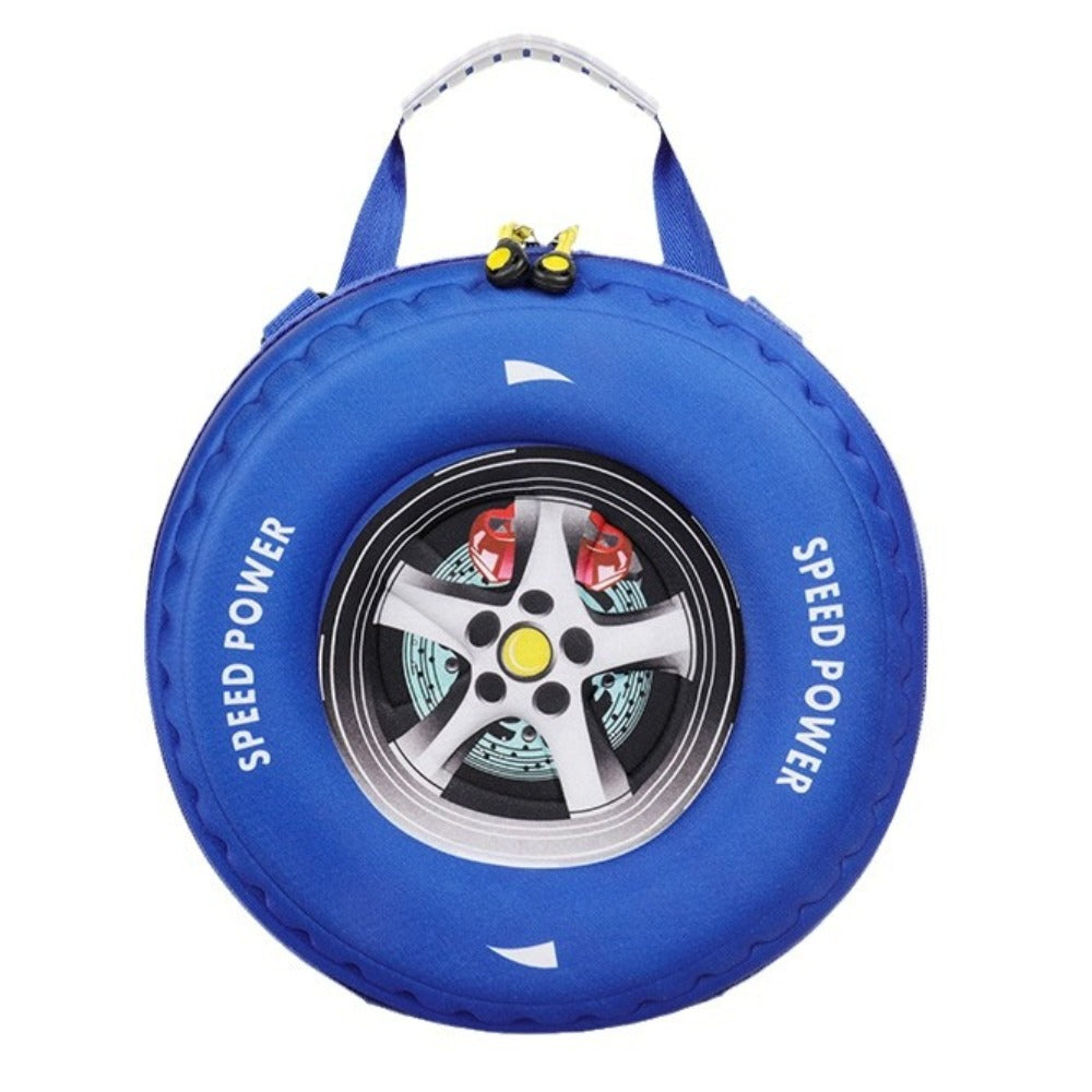 Colorful Tire-Shaped Kids School Backpack – EVA Waterproof Large-Capacity Kindergarten Bag with Adjustable Straps for Boys & Girls