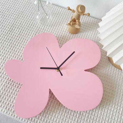 Floral Silent Wall Clock – Nordic Farmhouse Style Home Decor Clock for Kitchen, Bedroom and Dining Room