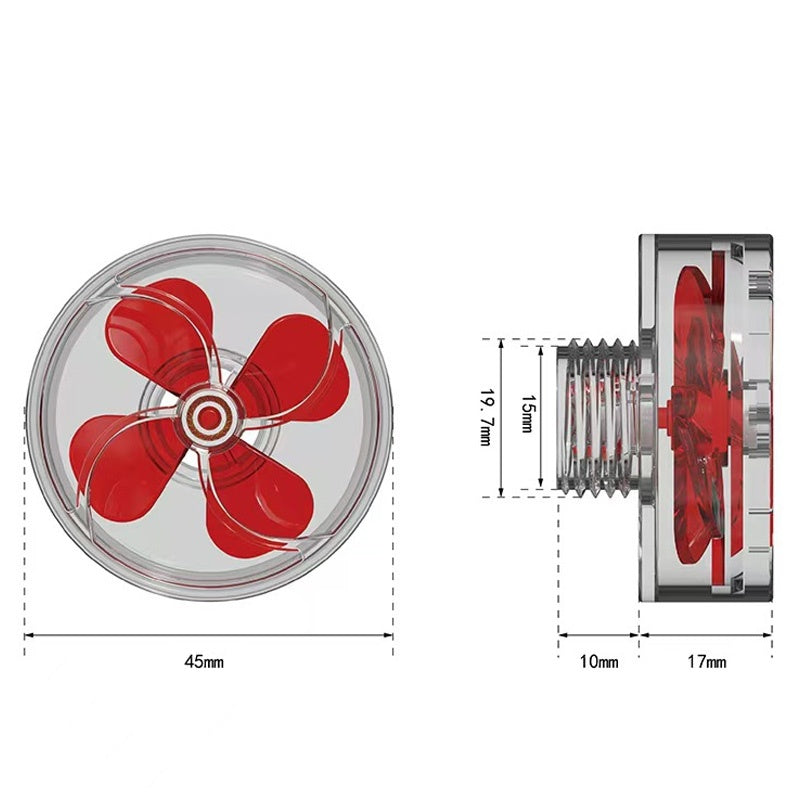 Auto-Rotating 4-Blade Aquarium Fan Kit – Clover-Style Fish Tank Outlet Accessory for Enhanced Water Flow and Filtration Performance