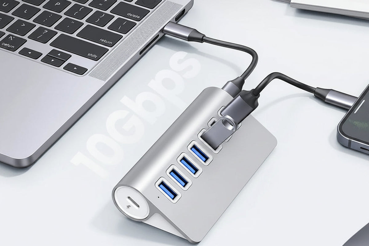 USB 3.2 Hub Splitter – 4/7-Port USB-A and Type-C Docking Station with Card Reader, Charging and Switch Adapter for MacBook PC Laptop