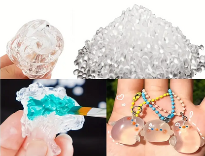 Reusable Thermoplastic Pellets – Transparent Moldable Craft Granules for DIY Projects, Temporary Repairs, Custom Shapes and Creative Handcraft Applications