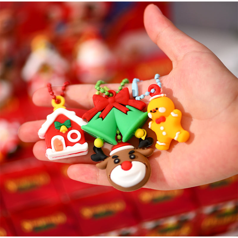 Christmas Party Keychain Gift Box Set – 24-Piece Holiday Key Ring Pack for Kids & Adults, Perfect for Xmas Parties, Surprises & Gift Bags
