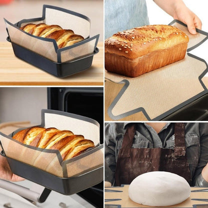 Reusable Silicone Bread Pan Liner – Nonstick Heat-Resistant Baking Mat for 9.5 x 5 Inch and 1.5LB Loaf Pans