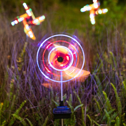 Solar Power Windmill Garden Light – Rotating Waterproof 32-LED Outdoor Landscape Spotlight for Yard, Pathway & Nighttime Decorative Illumination