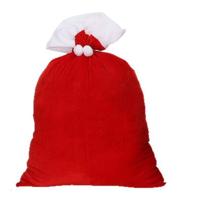 Extra Large Santa Gift Sack - Velvet Drawstring Christmas Present Bag, Oversized Holiday Gift Packaging for Kids, Family Parties and Xmas Eve Surprises