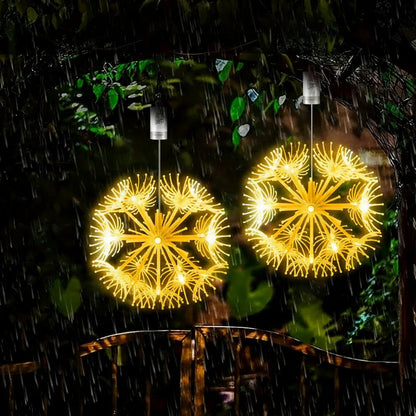 LED Dandelion Firework Lights – 19-LED 8-Mode Outdoor Starburst Lamps with Remote for Home, Weddings, Parties & Festive Holiday Décor