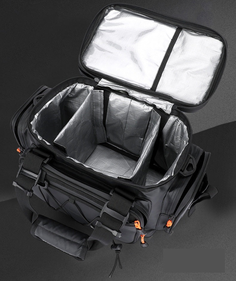 Multi-Layer Fishing Storage Bag – Portable Rod Carry Case with Tackle Organizer, Lining Protection & Large Capacity for Fishing Gear & Accessories