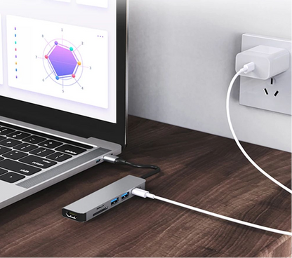USB-C Hub Docking Station – 4-in-1 High-Definition Type-C Adapter for iPad, Phones, Computers and Game Consoles with Versatile Connectivity