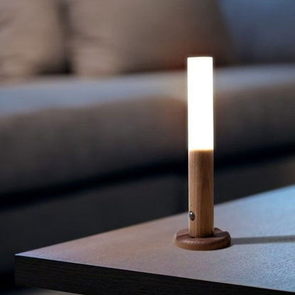 Rechargeable Wooden Motion Sensor Wall Light – Wireless USB LED Night Lamp for Hallways, Bedrooms, Stairs and Convenient Hands-Free Illumination
