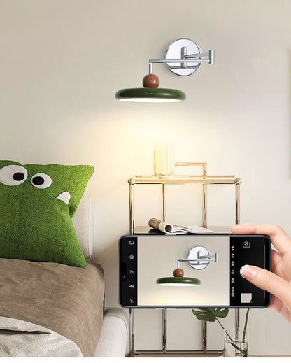 French Cream Swing Arm Wall Lamp – Adjustable LED Reading Sconce for Bedrooms, Studies, Bedside Areas and Modern Minimalist Home Decor