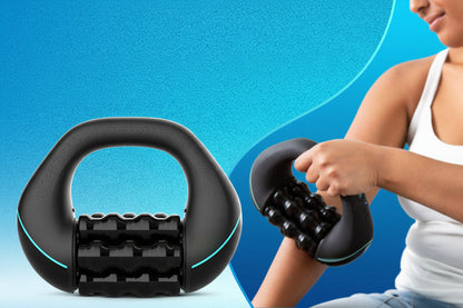 Rechargeable Percussion Massager – Deep Tissue Muscle Recovery Roller with Three Speed Settings for Full Body Pain Relief