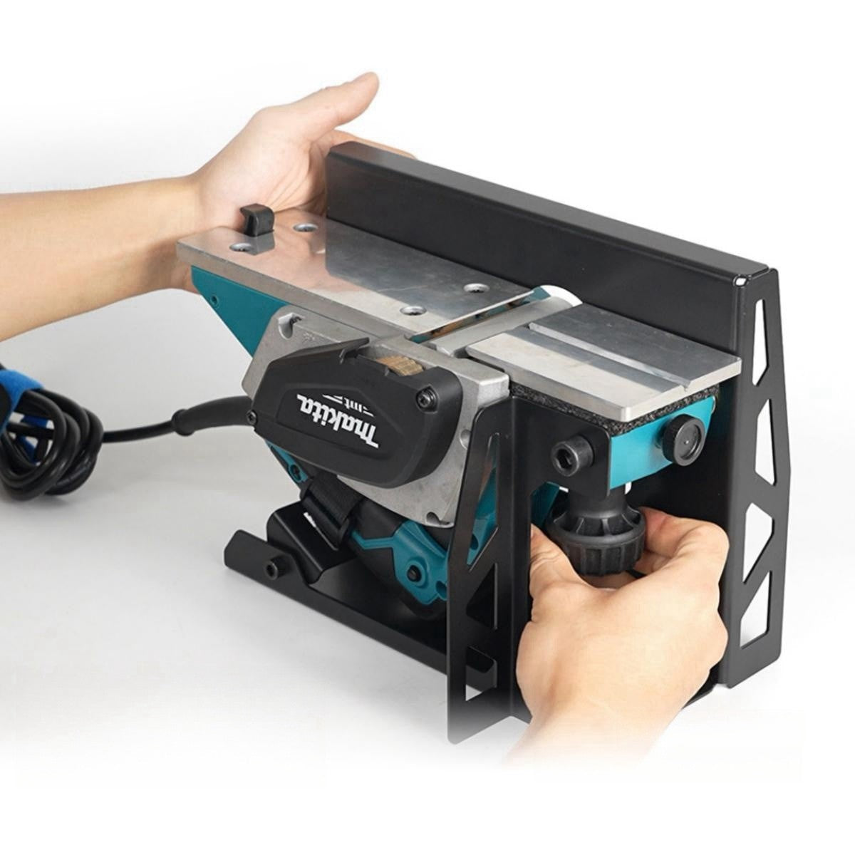 Heavy-Duty Inverted Electric Planer Flip Stand – Bracket for Woodworking, Steel Support Rack for Stable, Hands-Free Planning and DIY Workshop Use