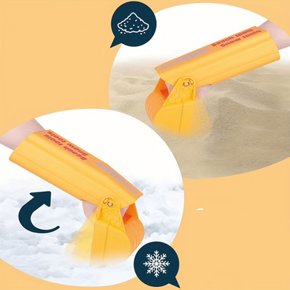 Pro Sand & Snow Shovel Set - 1pc/2pcs Heavy-Duty Orange Plastic Tool for Kids & Adults, Beach or Winter Adventures