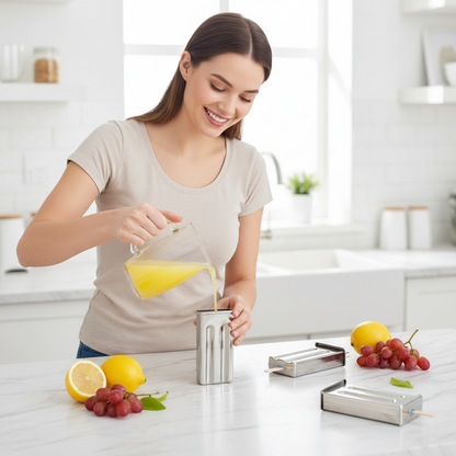Stainless Steel Popsicle Mold Set – 10-Piece Reusable 304 Food-Grade Ice Cream Molds for Homemade Frozen Treats, Parties and Commercial Kitchens