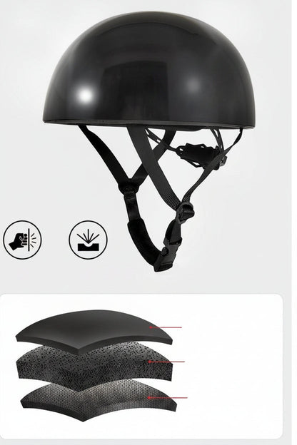 MOON Denim Look Cycling Helmet – Fashionable Reinforced PC Shell Protective Headgear for Skateboarding, E-Scooters, Commuting and Urban Riding