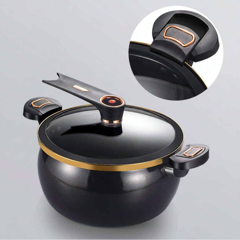 Micro Pressure Cooker – 7L Large 26CM Nonstick Pot for Stews, Soups and Family Meals on Induction or Gas Stoves
