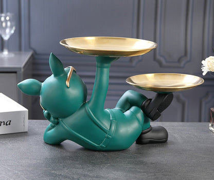 Cool Bulldog Figurine Statue - Decorative Dog Sculpture for Living Room, Office or Bedroom with Bold Personality & Charm