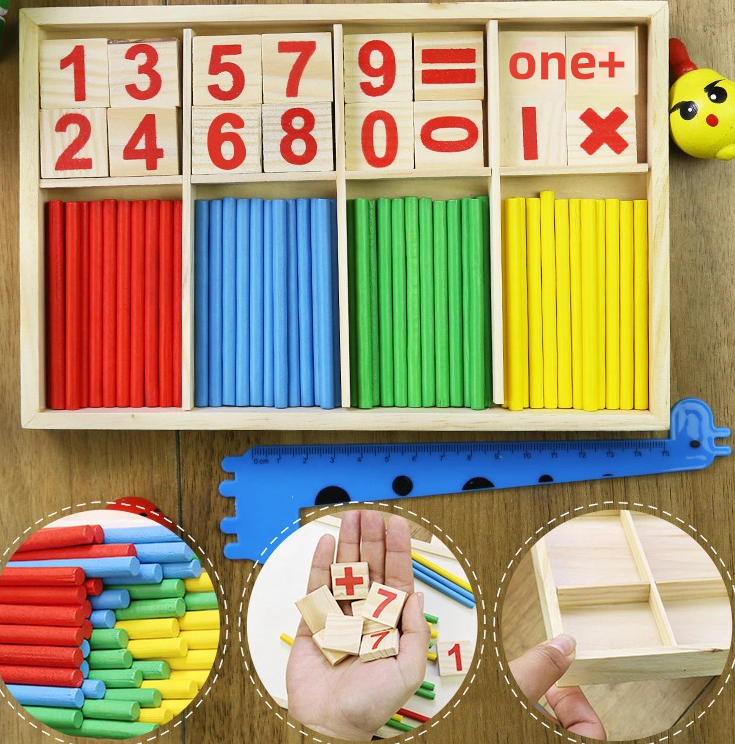 Kindergarten Counting Sticks – Educational Math Learning Toy for Children with Number Practice, Sorting, Early Arithmetic and Hands-On Classroom Activities