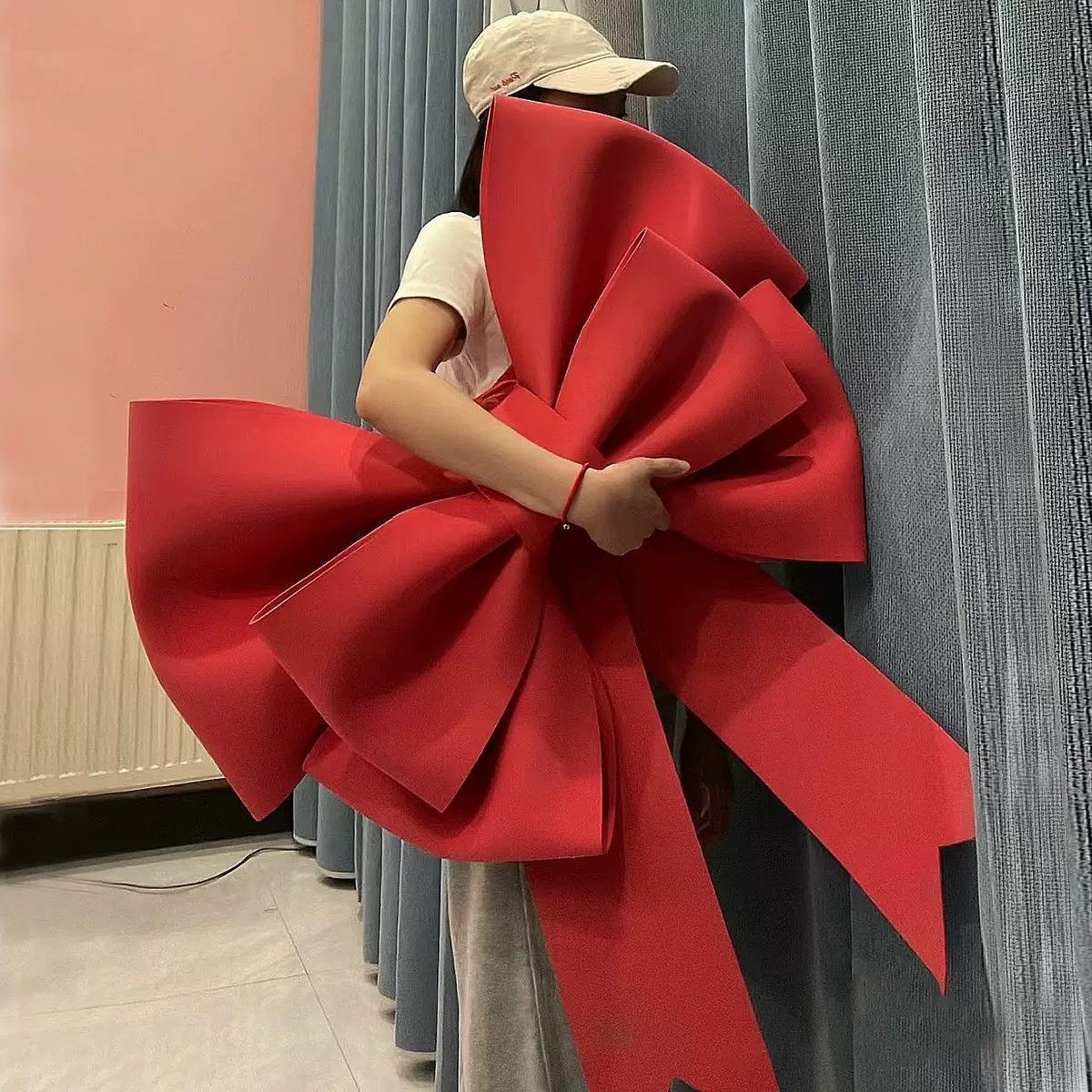 Oversized DIY Christmas Bow Kit – Giant Front Door Bow for Trees, Weddings, Parties, Store Displays, Holiday Home Décor, and Craft Projects