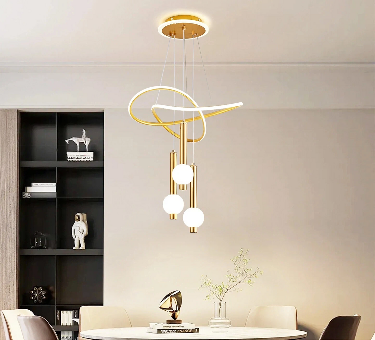 Lollipop LED Pendant Light – Adjustable Three Color Hanging Lamp with Remote Control for Dining Room, Bedroom and Modern Interiors