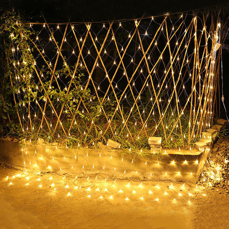 Outdoor LED Christmas Net Lights – 2×2m / 3×2m / 6×4m Mesh Fairy Curtain Garland for Garden, Wedding Backdrops & Holiday Parties