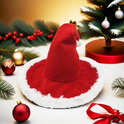 Extra-Thick Santa Hat – Soft Fur Christmas Holiday Hat for Adults, Unisex Festive Wear for New Year, Parties, and Seasonal Celebrations