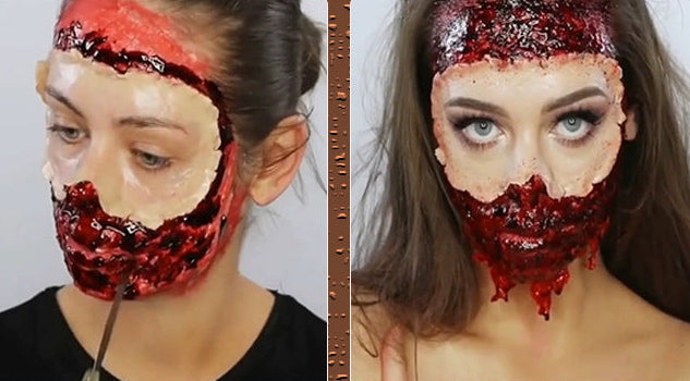 Fake Blood Makeup Kit – 5-Piece Realistic Washable Halloween SFX Set for Zombies, Monsters, Mouth Effects, Clothes and Horror Costumes