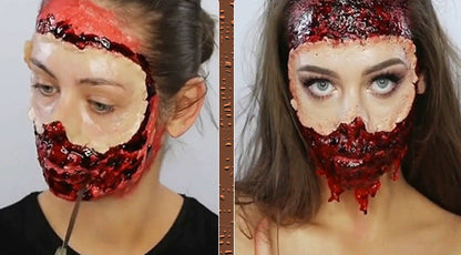 Fake Blood Makeup Kit – 5-Piece Realistic Washable Halloween SFX Set for Zombies, Monsters, Mouth Effects, Clothes and Horror Costumes