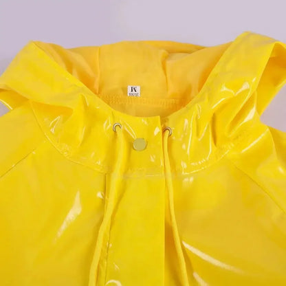 Coraline Yellow Raincoat Cosplay Costume- Wybie Inspired Halloween Trench Coat Outfit for Anime Convention Party Dress Up and Cosplay Events