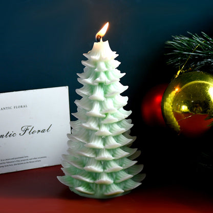 Large Christmas Tree Candle Mold – DIY Silicone Mold for Handmade Aromatherapy Candles, Resin Crafts, Holiday Parties, and Festive Decoration Projects