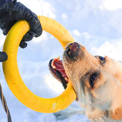 Floating Dog Ring Toy – Anti-Bite Flying Disc and Puller for Interactive Fetch, Training, Tugging and Aggressive Chewers