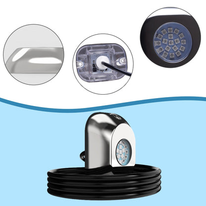 Marine Underwater Boat Light – Waterproof 10-30V Transom LED Lamp for Yachts and Pontoon Boats with Bright Tail and Accent Illumination
