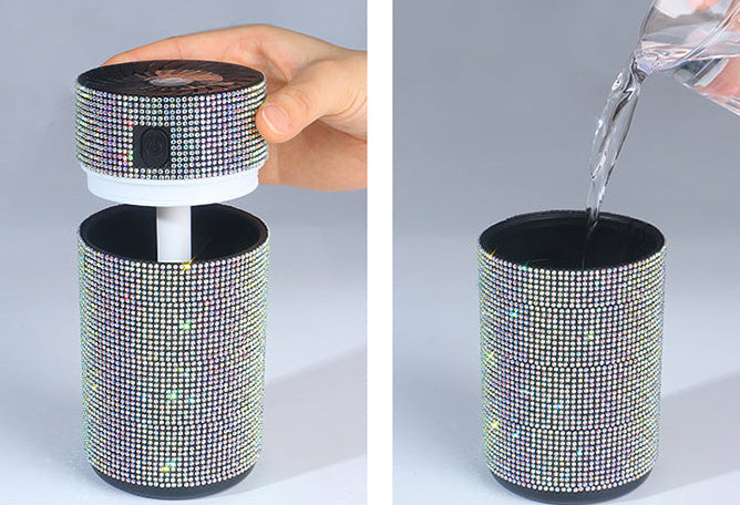 Luxury Diamond Car Diffuser – Shiny LED Humidifier and Air Freshener for Stylish Auto Interiors, Aromatherapy Ambience and Refreshing Everyday Drives