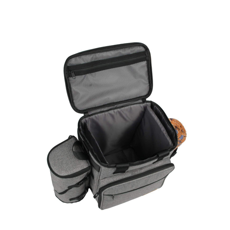Large Dog Travel Bag Set – Pet Weekend Luggage with Food Container, Collapsible Bowls & Organizer Pockets for Camping, Trips & Overnight Adventures