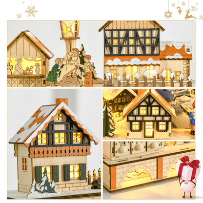 Wooden Advent Calendar – Fillable 24-Drawer Christmas Countdown Box, Natural Finish Holiday Display for Home Christmas Festive Decoration