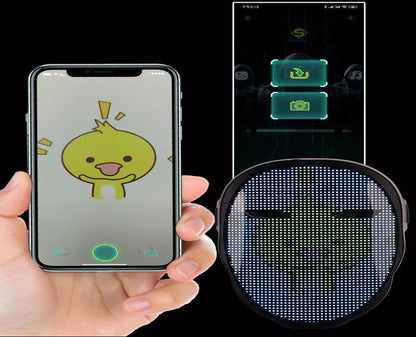 Gesture-Sensing LED Face Display – Interactive Light-Up Face-Changing Device with Hands-Free Controls for Parties, Costumes, Events and Creative Entertainment