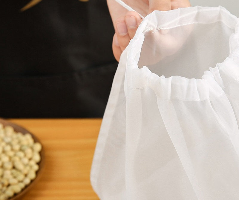 Reusable Nylon Mesh Filter Bag - Multi-Use Food Strainer for Tea, Yogurt, Cheese, Brew, Nut Milk & Soy Milk Preparation