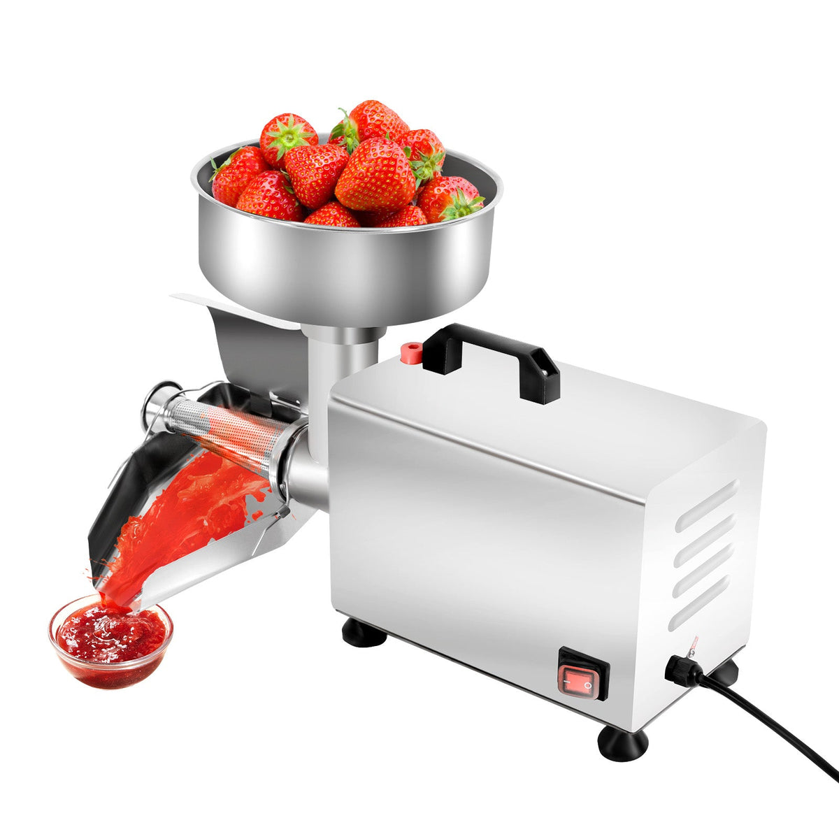 Electric Tomato Sauce Maker – 450W Food-Grade Stainless Steel Strainer with 110LB Capacity for Jam, Tomato Puree and Commercial Kitchen Prep