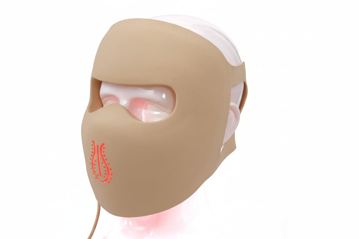 Hello Face M300 LED Mask – Flexible 4D Contouring Silicone Photon Therapy Mask for Comfortable, Light-Blocking At-Home Facial Skin Care