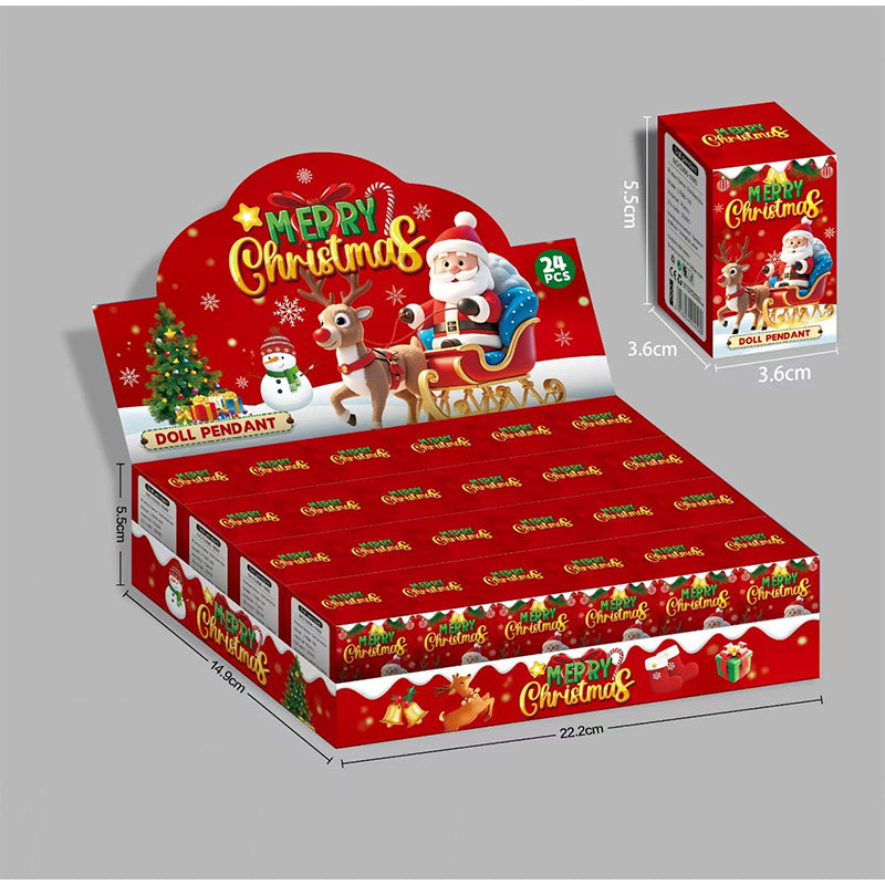 Christmas Party Keychain Gift Box Set – 24-Piece Holiday Key Ring Pack for Kids & Adults, Perfect for Xmas Parties, Surprises & Gift Bags