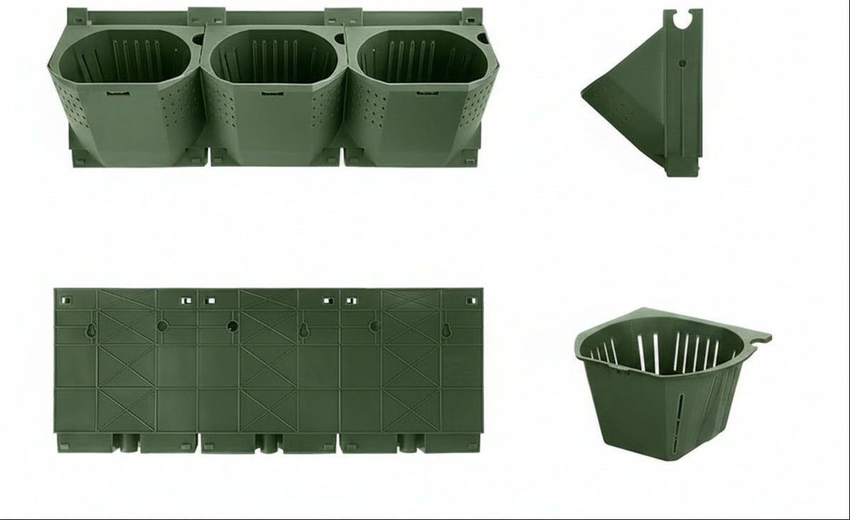 Vertical Wall Planter Box – Single-Hole Indoor Outdoor Flowerpot for Space-Saving Green Walls, Shopping Displays, Home Gardens and Creative Plant Decor