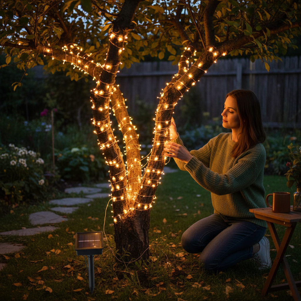 Solar Fairy String Lights – Outdoor LED Garland for Gardens, Streets, Patios and Holiday Decor with Energy-Saving Solar-Powered Illumination